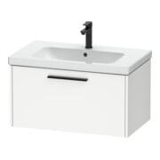 Duravit Meuble sous-lavabo D-Code 78,4x40x46 cm, 1 tiroir, blanc mat, grand noir