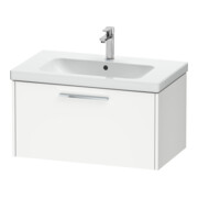 Duravit Meuble sous-lavabo D-Code 78,4x40x46 cm, 1 tiroir, blanc mat, poignées chrome
