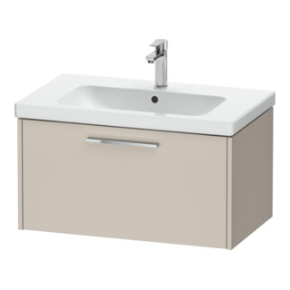 Duravit Meuble sous-lavabo D-Code 78,4x40x46 cm, 1 tiroir, taupe mat, poignée chrome