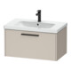 Duravit Meuble sous-lavabo D-Code 78,4x40x46 cm, 1 tiroir, taupe mat, taille S, noir-1