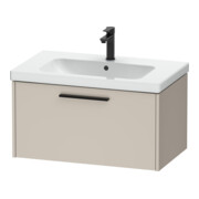 Duravit Meuble sous-lavabo D-Code 78,4x40x46 cm, 1 tiroir, taupe mat, taille S, noir-1