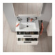 Duravit Meuble sous lavabo D-Code 78,4x55,5x46 cm, 2 tiroirs, blanc brillant, poignée noire-2