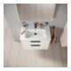 Duravit Meuble sous lavabo D-Code 78,4x55,5x46 cm, 2 tiroirs, blanc brillant, poignée noire