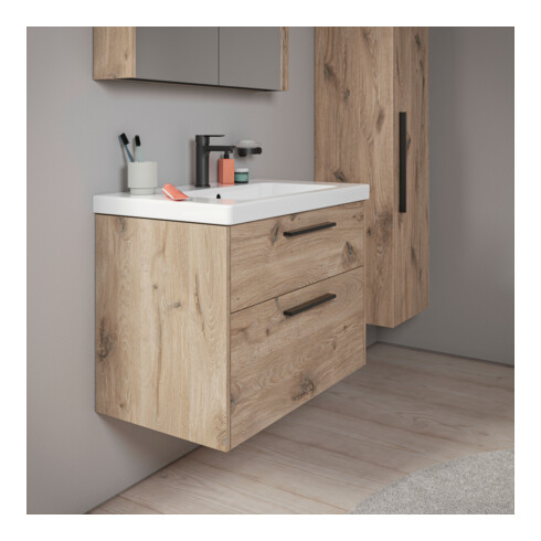 Duravit Meuble sous-lavabo D-Code 78,4x55,5x46 cm, 2 tiroirs, blanc, marbre, Gr. sw