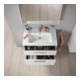 Duravit Meuble sous lavabo D-Code 78,4x55,5x46 cm, 2 tiroirs, blanc mat, chrome