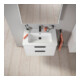 Duravit Meuble sous-lavabo D-Code 78,4x55,5x46 cm, 2 tiroirs, blanc mat, poignée noire