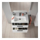 Duravit Meuble sous-lavabo D-Code 78,4x55,5x46 cm, 2 tiroirs, blanc mat, poignée noire