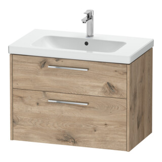 Duravit Meuble sous lavabo D-Code 78,4x55,5x46 cm, 2 tiroirs, marbre G chromé