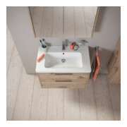 Duravit Meuble sous lavabo D-Code 78,4x55,5x46 cm, 2 tiroirs, marbre G chromé-2