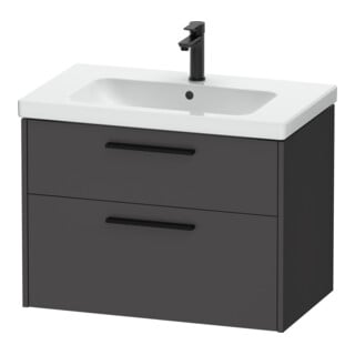 Duravit Meuble sous-lavabo D-Code 78,4x55,5x46 cm, 2 tiroirs, S, graph ma, Gr. sw