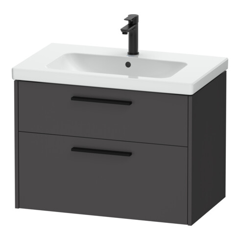 Duravit Meuble sous-lavabo D-Code 78,4x55,5x46 cm, 2 tiroirs, S, graph ma, Gr. sw