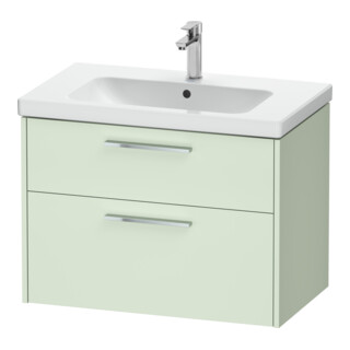 Duravit Meuble sous-lavabo D-Code 78,4x55,5x46 cm, 2 tiroirs, vert ma, Gr. chr