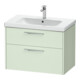 Duravit Meuble sous-lavabo D-Code 78,4x55,5x46 cm, 2 tiroirs, vert ma, Gr. chr-1