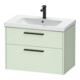 Duravit Meuble sous-lavabo D-Code 78,4x55,5x46 cm, 2 tiroirs, vert mat, Gr. sw-1