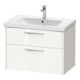 Duravit Meuble sous lavabo D-Code 78,4x55,5x46cm, 2 tiroirs, blanc brillant, chrome-1