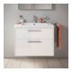 Duravit Meuble sous lavabo D-Code 78,4x55,5x46cm, 2 tiroirs, blanc brillant, chrome-2
