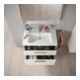 Duravit Meuble sous lavabo D-Code 78,4x55,5x46cm, 2 tiroirs, blanc brillant, chrome