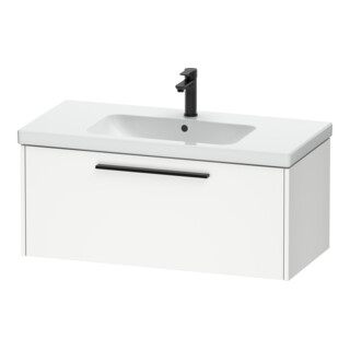 Duravit Meuble sous lavabo D-Code 98,4x40x46 cm, 1 tiroir, blanc mat, grand noir