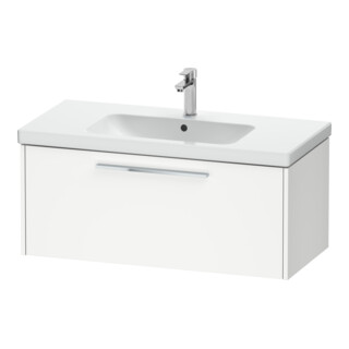 Duravit Meuble sous-lavabo D-Code 98,4x40x46 cm, 1 tiroir, blanc mat, poignées chrome