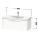 Duravit Meuble sous-lavabo D-Code 98,4x40x46 cm, 1 tiroir, graph ma, Gr. chr-3