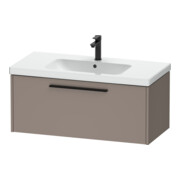 Duravit Meuble sous lavabo D-Code 98,4x40x46 cm, 1 tiroir, mat, noir brillant