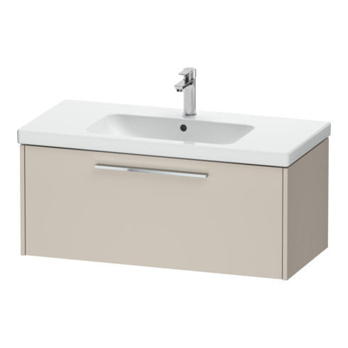 Duravit Meuble sous-lavabo D-Code 98,4x40x46 cm, 1 tiroir, taupe mat, poignée chrome