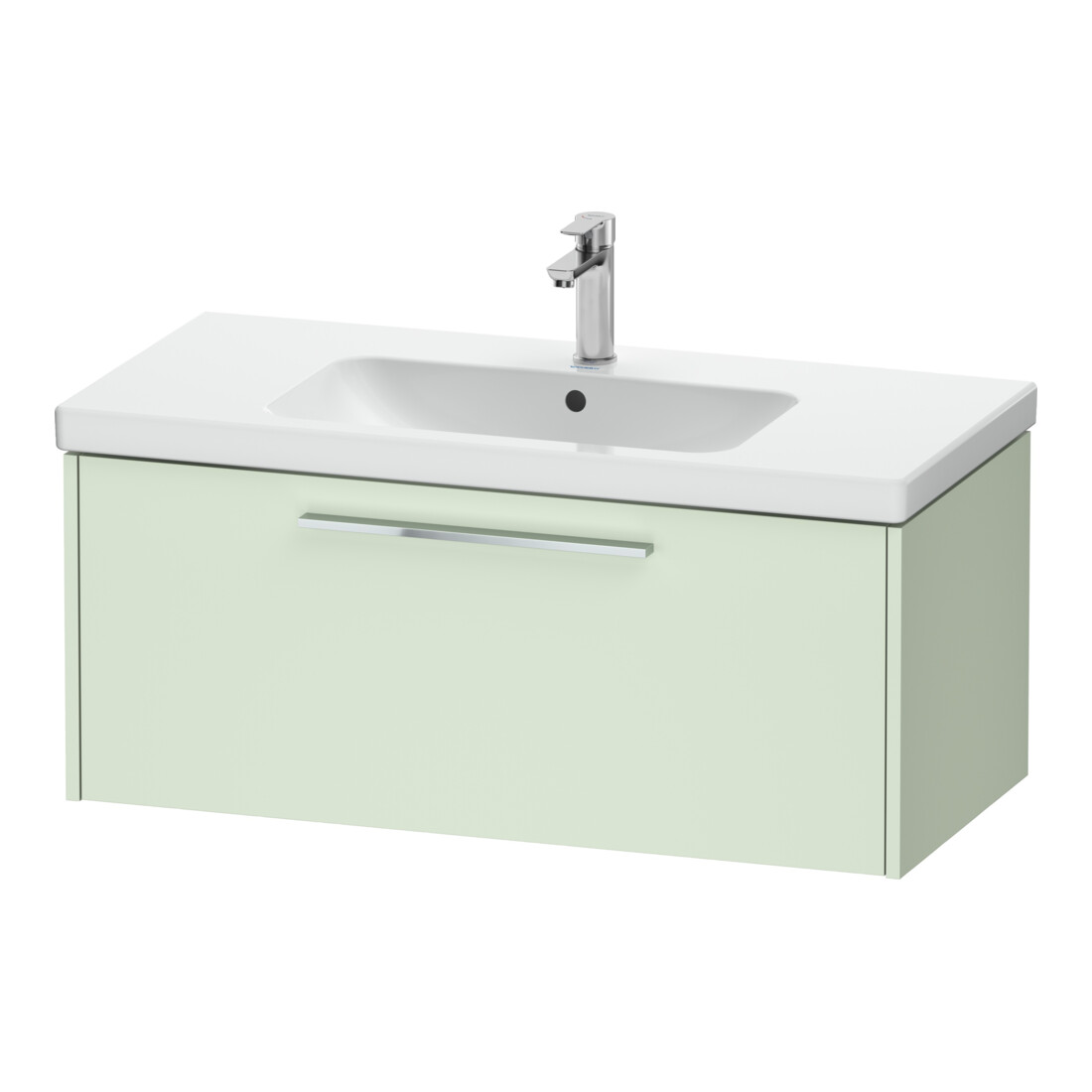Duravit Meuble sous lavabo D-Code 98,4x40x46 cm, 1 tiroir, vert mat, Gr. chr