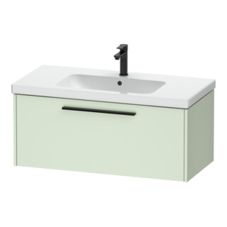 Duravit Meuble sous-lavabo D-Code 98,4x40x46 cm, 1 tiroir, vert mat, Gr. noir