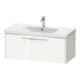 Duravit Meuble sous lavabo D-Code 98,4x40x46cm, 1 tiroir, blanc brillant, chrome satiné-1