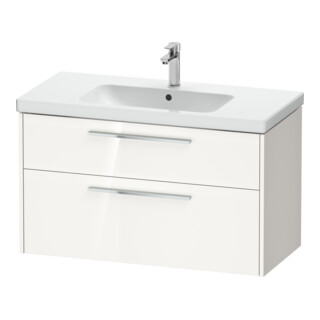 Duravit Meuble sous-lavabo D-Code 98,4x55,5x46 cm, 2 tiroirs, blanc brillant, chrome