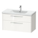 Duravit Meuble sous-lavabo D-Code 98,4x55,5x46 cm, 2 tiroirs, blanc brillant, chrome-1