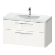 Duravit Meuble sous-lavabo D-Code 98,4x55,5x46 cm, 2 tiroirs, blanc brillant, chrome