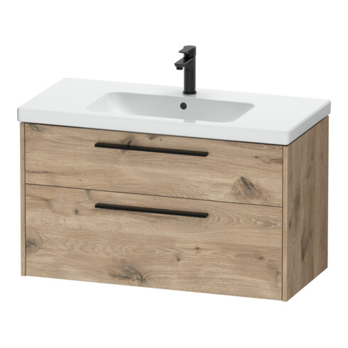 Duravit Meuble sous-lavabo D-Code 98,4x55,5x46 cm, 2 tiroirs, blanc, marbre, Gr. sw