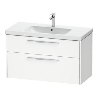 Duravit Meuble sous-lavabo D-Code 98,4x55,5x46 cm, 2 tiroirs, blanc mat, chrome