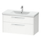Duravit Meuble sous-lavabo D-Code 98,4x55,5x46 cm, 2 tiroirs, blanc mat, chrome-1