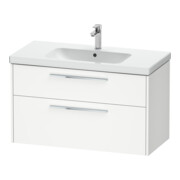Duravit Meuble sous-lavabo D-Code 98,4x55,5x46 cm, 2 tiroirs, blanc mat, chrome