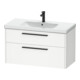 Duravit Meuble sous lavabo D-Code 98,4x55,5x46 cm, 2 tiroirs, blanc mat, corps noir-1