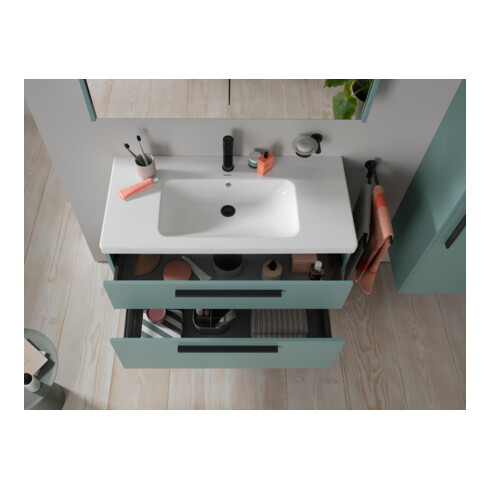 Duravit Meuble sous-lavabo D-Code 98,4x55,5x46 cm, 2 tiroirs, fjordg m, Gr. sw