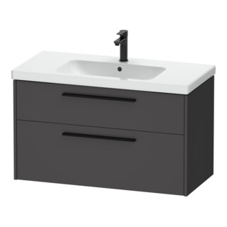Duravit Meuble sous lavabo D-Code 98,4x55,5x46 cm, 2 tiroirs, graph ma, Gr. sw