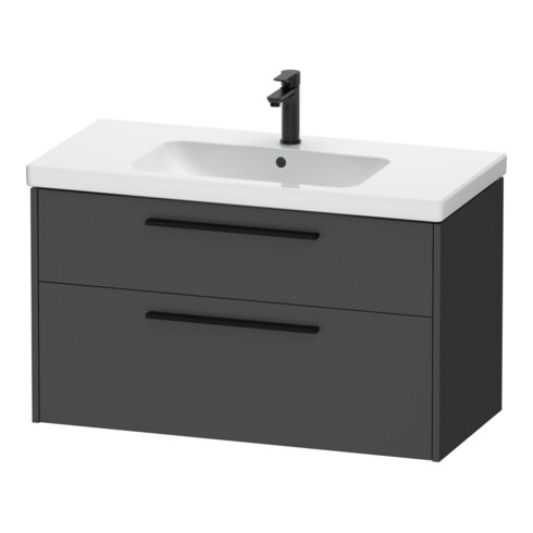 Duravit Meuble sous lavabo D-Code 98,4x55,5x46 cm, 2 tiroirs, graph ma, Gr. sw