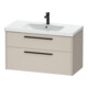 Duravit Meuble sous lavabo D-Code 98,4x55,5x46 cm, 2 tiroirs, S, taupe mat, Gr. sw-1