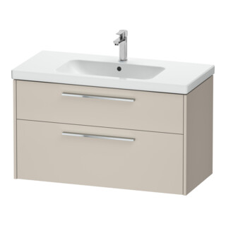 Duravit Meuble sous-lavabo D-Code 98,4x55,5x46 cm, 2 tiroirs, taupe mat, Gr. chr