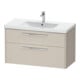 Duravit Meuble sous-lavabo D-Code 98,4x55,5x46 cm, 2 tiroirs, taupe mat, Gr. chr-1