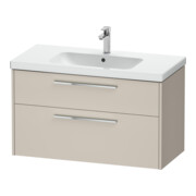 Duravit Meuble sous-lavabo D-Code 98,4x55,5x46 cm, 2 tiroirs, taupe mat, Gr. chr