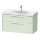 Duravit Meuble sous-lavabo D-Code 98,4x55,5x46 cm, 2 tiroirs, vert ma, Gr. chr-1
