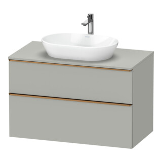 Duravit Meuble sous-lavabo D-Neo 100x55 cm, b chêne gris/mat, 2 tiroirs, 1 porte, 1 plan