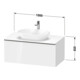 Duravit Meuble sous-lavabo D-Neo 100x55 cm, b geb/Nu d, 1 A, 1 Pl, suspendu