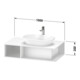 Duravit Meuble sous-lavabo D-Neo 100x55 cm, blanc brillant, 1 tiroir, 1 console, suspendu
