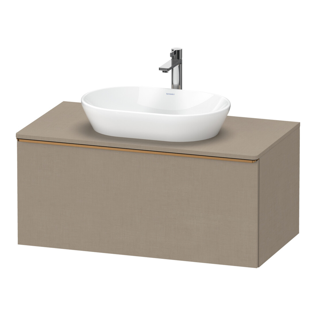 Duravit Meuble sous lavabo D-Neo 100x55 cm, blanc brillant, 1 tiroir, 1 plan, suspendu