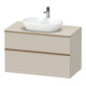 Duravit Meuble sous-lavabo D-Neo 100x55 cm, blanc brillant, 2 tiroirs, 1 porte, 1 plan-1
